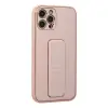 iPhone 12 Pro Kılıf Coco Deri Standlı Kapak - Pembe