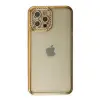 iPhone 12 Pro Kılıf Joke Taşlı Silikon - Gold