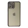 iPhone 12 Pro Kılıf Joke Taşlı Silikon - Siyah