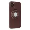 iPhone 12 Pro Kılıf Lukka Magneticsafe Kapak - Kahverengi