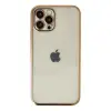 iPhone 12 Pro Kılıf Razer Lensli Silikon - Gold