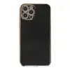 iPhone 12 Pro Kılıf Volet Silikon - Siyah