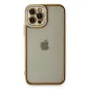iPhone 12 Pro Max Kılıf Liva Lens Silikon - Beyaz