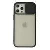 iPhone 12 Pro Max Kılıf Palm Buzlu Kamera Sürgülü Silikon - Siyah