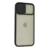 iPhone 12 Pro Max Kılıf Palm Buzlu Kamera Sürgülü Silikon - Siyah