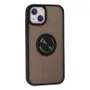 iPhone 13 Kılıf Montreal Yüzüklü Silikon Kapak - Siyah