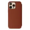 iPhone 13 Pro Kılıf Dolpin Kapaklı - Kahverengi