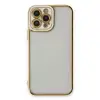 iPhone 13 Pro Max Kılıf Liva Lens Silikon - Beyaz