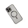 iPhone 13 Pro Max Kılıf Magneticsafe Lazer Silikon - Siyah