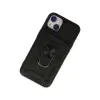 iPhone 14 Kılıf Pars Lens Yüzüklü Silikon - Siyah