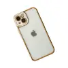 iPhone 14 Plus Kılıf Liva Lens Silikon - Beyaz