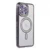 iPhone 14 Pro Kılıf Joke Simli Magneticsafe Kılıf - Derin Mor