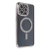 iPhone 14 Pro Kılıf Joke Simli Magneticsafe Kılıf - Gri