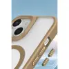 iPhone 15 Plus Kılıf Enka Magsafe Silikon Kılıf - Desert