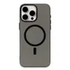 iPhone 15 Pro Kılıf Anka PC Magneticsafe Sert Metal Kapak - Siyah