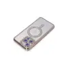 iPhone 15 Pro Max Kılıf Joke Simli Magneticsafe Kılıf - Pembe