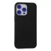 iPhone 15 Pro Max Kılıf Nano içi Kadife Silikon - Siyah