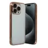 iPhone 15 Pro Max Razer Lensli Silikon - Çöl Titanyum