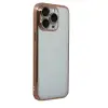 iPhone 15 Pro Max Razer Lensli Silikon - Çöl Titanyum