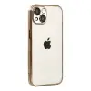 iPhone 15 Razer Lensli Silikon - Çöl Titanyum
