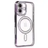 iPhone 16 Kılıf Joke Simli Magneticsafe Kılıf - Derin Mor