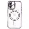 iPhone 16 Kılıf Joke Simli Magneticsafe Kılıf - Derin Mor