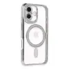 iPhone 16 Kılıf Joke Simli Magneticsafe Kılıf - Gümüş