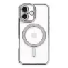 iPhone 16 Kılıf Joke Simli Magneticsafe Kılıf - Gümüş