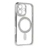 iPhone 16 Kılıf Joke Simli Magneticsafe Kılıf - Gümüş