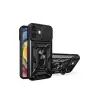 iPhone 16 Kılıf Pars Lens Yüzüklü Silikon - Siyah
