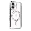 iPhone 16 Plus Kılıf Joke Simli Magneticsafe Kılıf - Gri