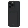 iPhone 16 Plus Kılıf Kelvin Kartvizitli Silikon - Siyah