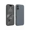 iPhone 16 Plus Kılıf Nano içi Kadife Silikon - Gri