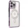 iPhone 16 Pro Kılıf Joke Simli Magneticsafe Kılıf - Derin Mor