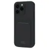 iPhone 16 Pro Kılıf Kelvin Kartvizitli Silikon - Siyah