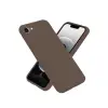iPhone 16E Kılıf First Silikon - Kahverengi