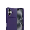 iPhone 17 Kelvin Kartvizitli Silikon - Derin Mor