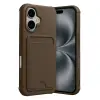 iPhone 17 Kelvin Kartvizitli Silikon - Kahverengi