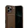 iPhone 17 Pro Kelvin Kartvizitli Silikon - Kahverengi
