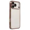 iPhone 17 Pro Razer Lensli Silikon - Çöl Titanyum