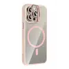 Joko Apple iPhone 14 Pro Max Remim Lensli Magsafe Standlı Kapak - Pembe