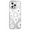 Joko Apple iPhone 15 Pro Floral Magsafe Kapak - Beyaz