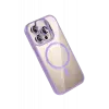 Joko Apple iPhone 15 Pro Max Remim Lensli Magsafe Standlı Kapak - Lila