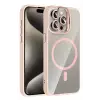 Joko Apple iPhone 15 Pro Max Remim Lensli Magsafe Standlı Kapak - Pembe