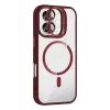 Joko Apple iPhone 16 Plus Remim Lensli Magsafe Standlı Kapak - Bordo