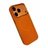Joko Apple iPhone 17 Pro Luno Deri Magsafe Kapak - Turuncu