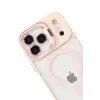 Joko Apple iPhone 17 Pro Max Remim Lensli Magsafe Standlı Kapak - Pembe