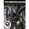 Kalın PVC Kaplamalı Çelik Halat Kilidi Pratik ve Güvenli Günlük Kullanım