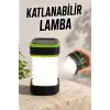 Katlanabilir Kamp Lambası Solar Fener Görünümlü 3 Kademeli Şarjlı