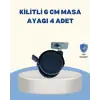 Kilitli Mobilya Tekerleği 6 cm 4’lü Kolay Kurulum